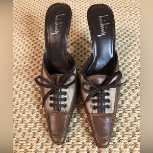 Vintage leather Luichiny mules